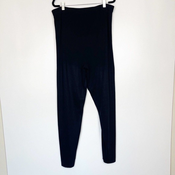 Exclusively Misook Wide Leg Knit Pants Elastic Waist Pull On Black XL - Picture 2 of 8